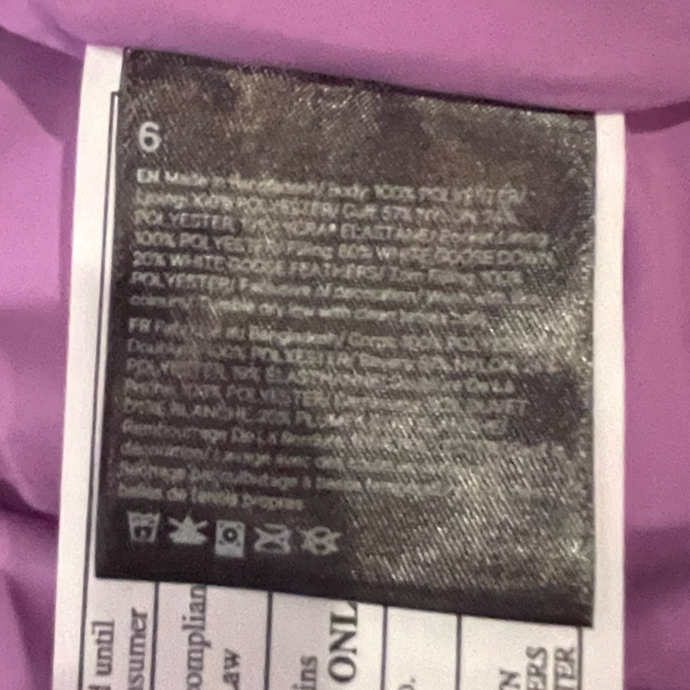 ***SOLD***donot purchase NWT LULULEMON WUNDER PUFF PURPLE LIGHT***SOLD*** - Picture 11 of 14